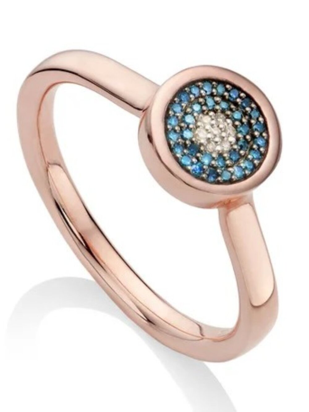 Monica Vinader Rose Gold Evil Eye Ring - Like New